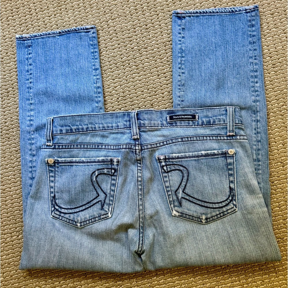 Rock & Republic Distressed Low Rise Jeans